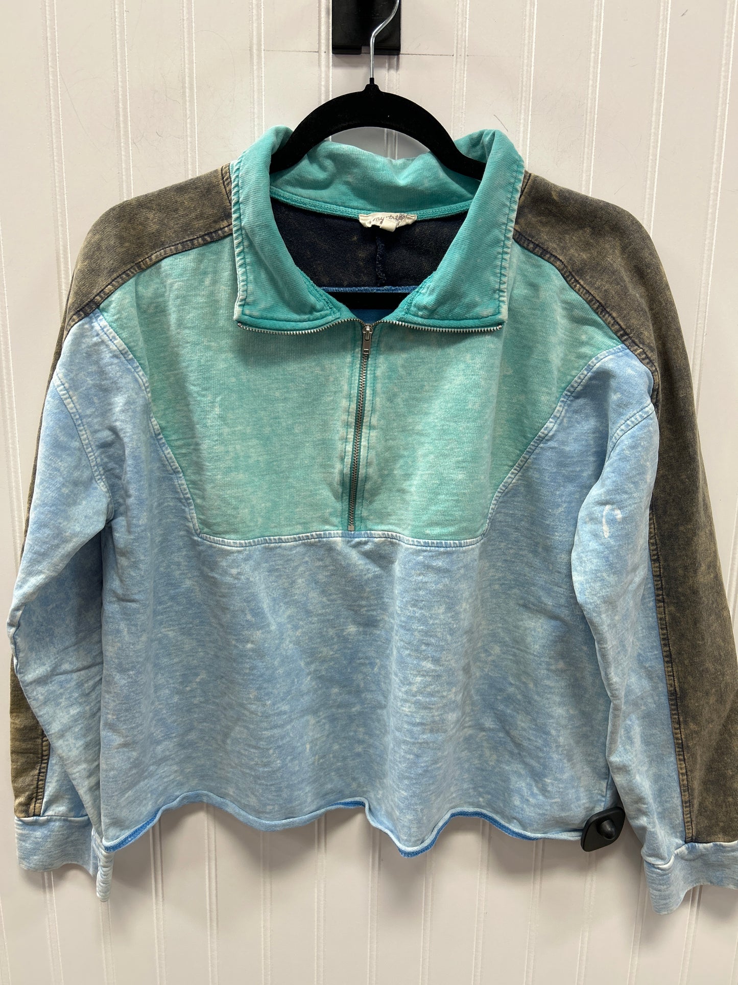 Top Ls By Mystree In Blue & Green, Size:L