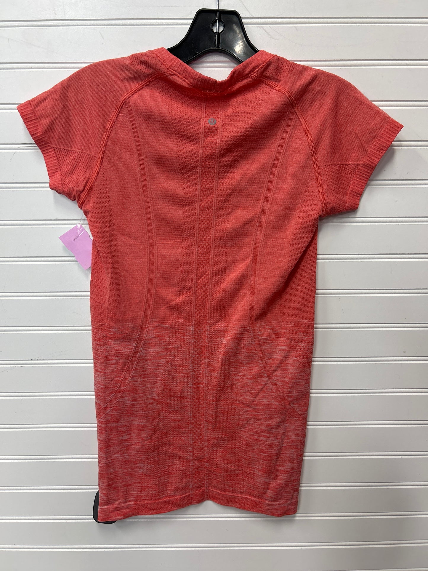 Athletic Top Ss By Lululemon In Orange, Size:4