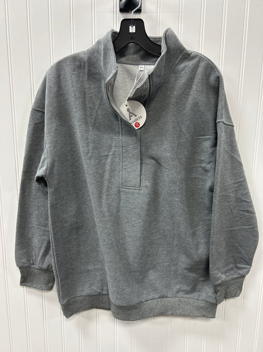 Athletic Top Ls Collar By Anrabess In Grey, Size:Xs