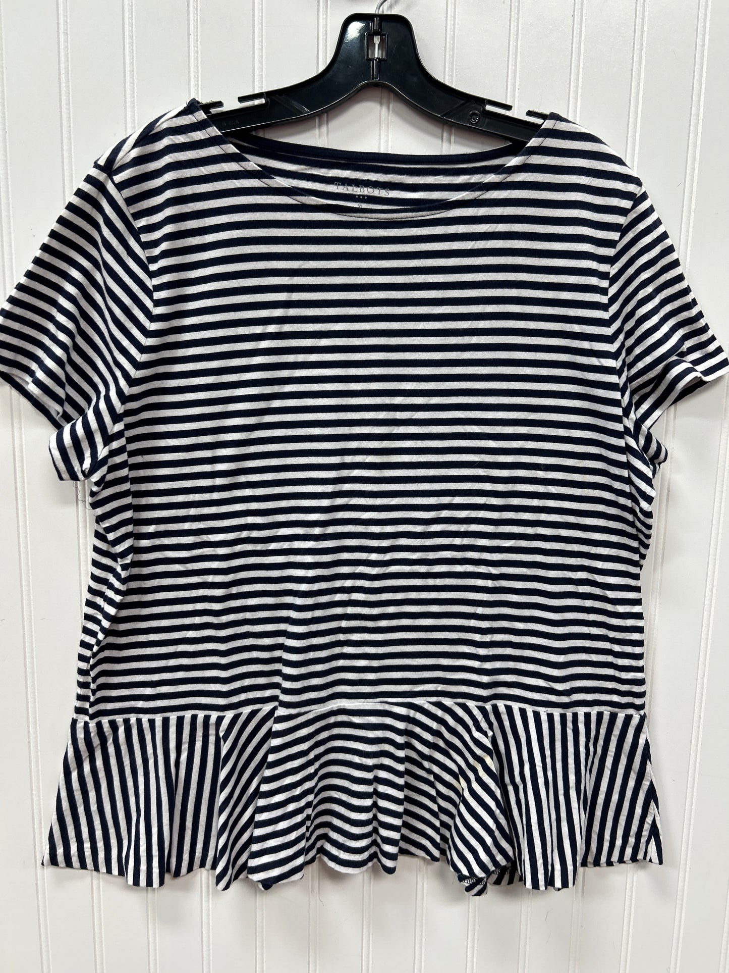 Top Ss By Talbots In Blue & White, Size:Xl