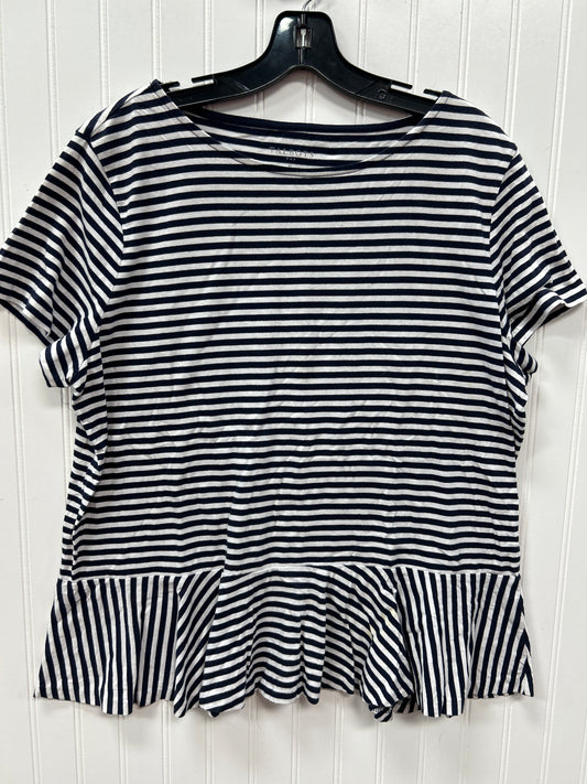 Top Ss By Talbots In Blue & White, Size:Xl