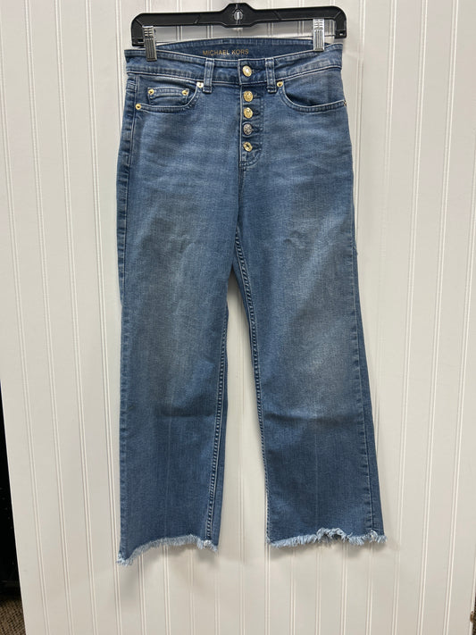 Jeans Straight By Michael By Michael Kors In Blue Denim, Size:2