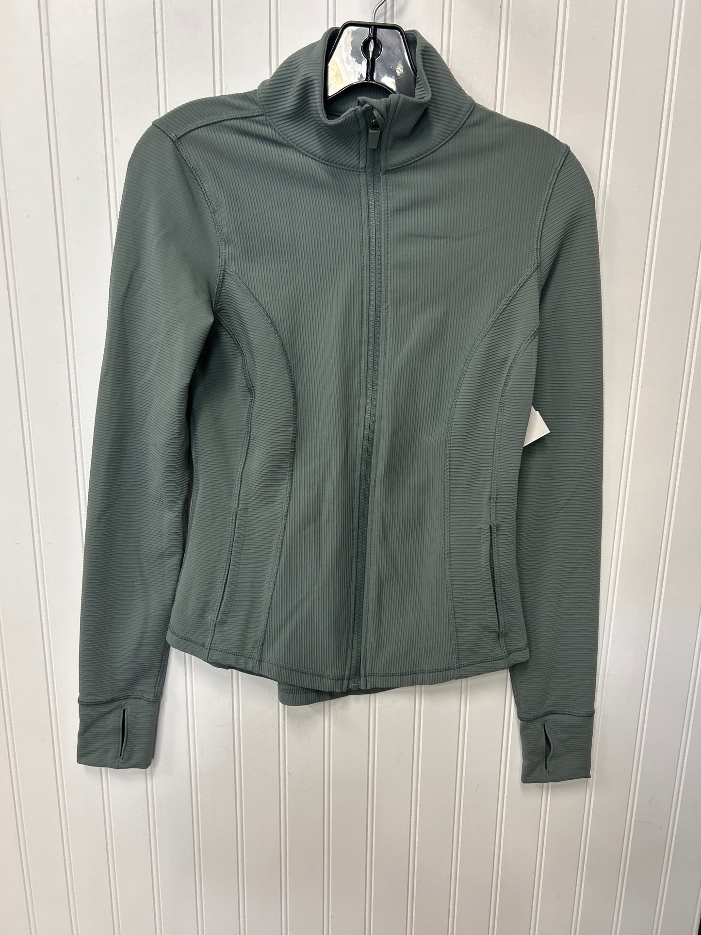 Athletic Jacket By Yogalicious In Grey, Size:Xs