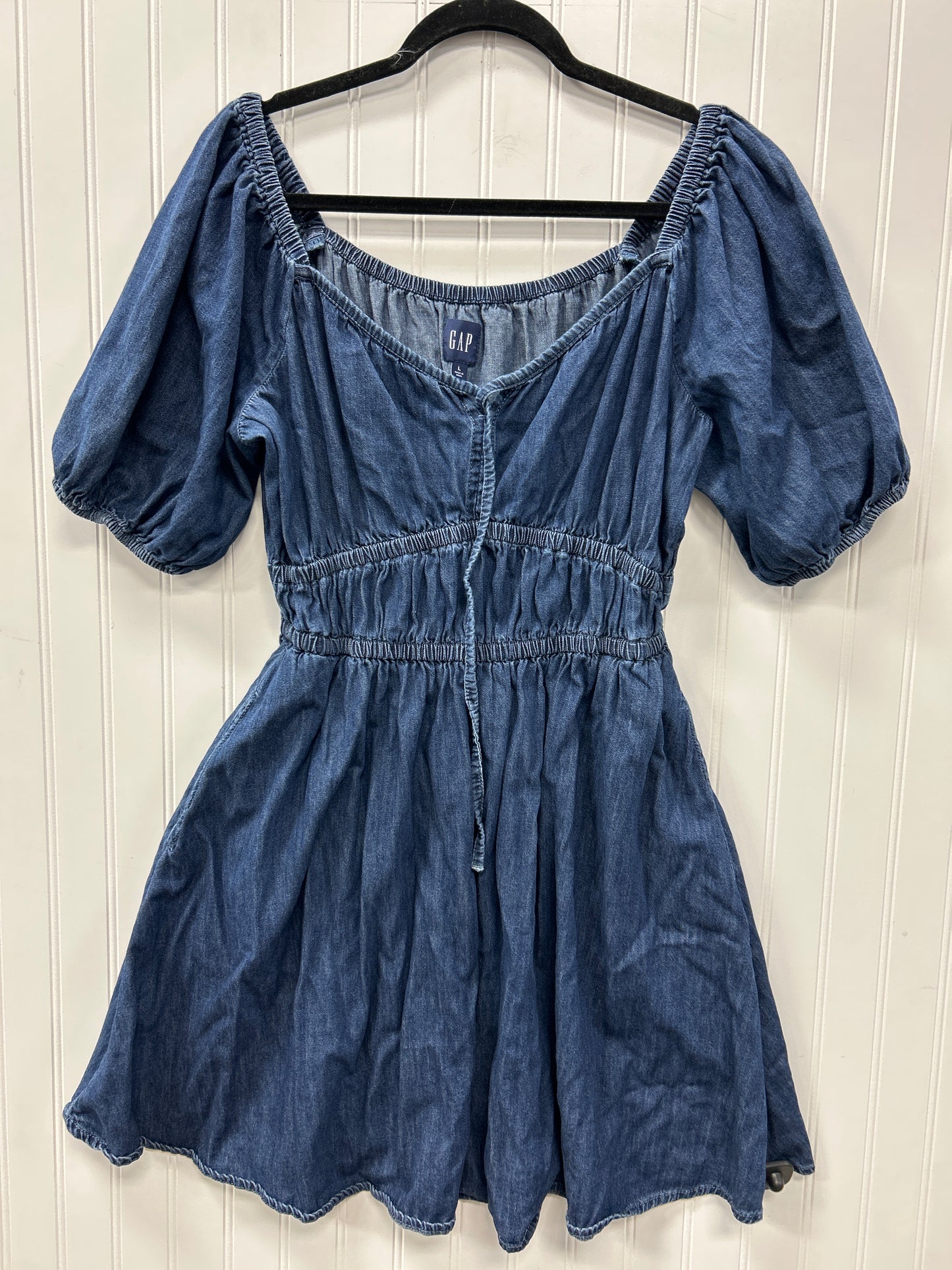 Dress Casual Midi By Gap In Blue, Size:L