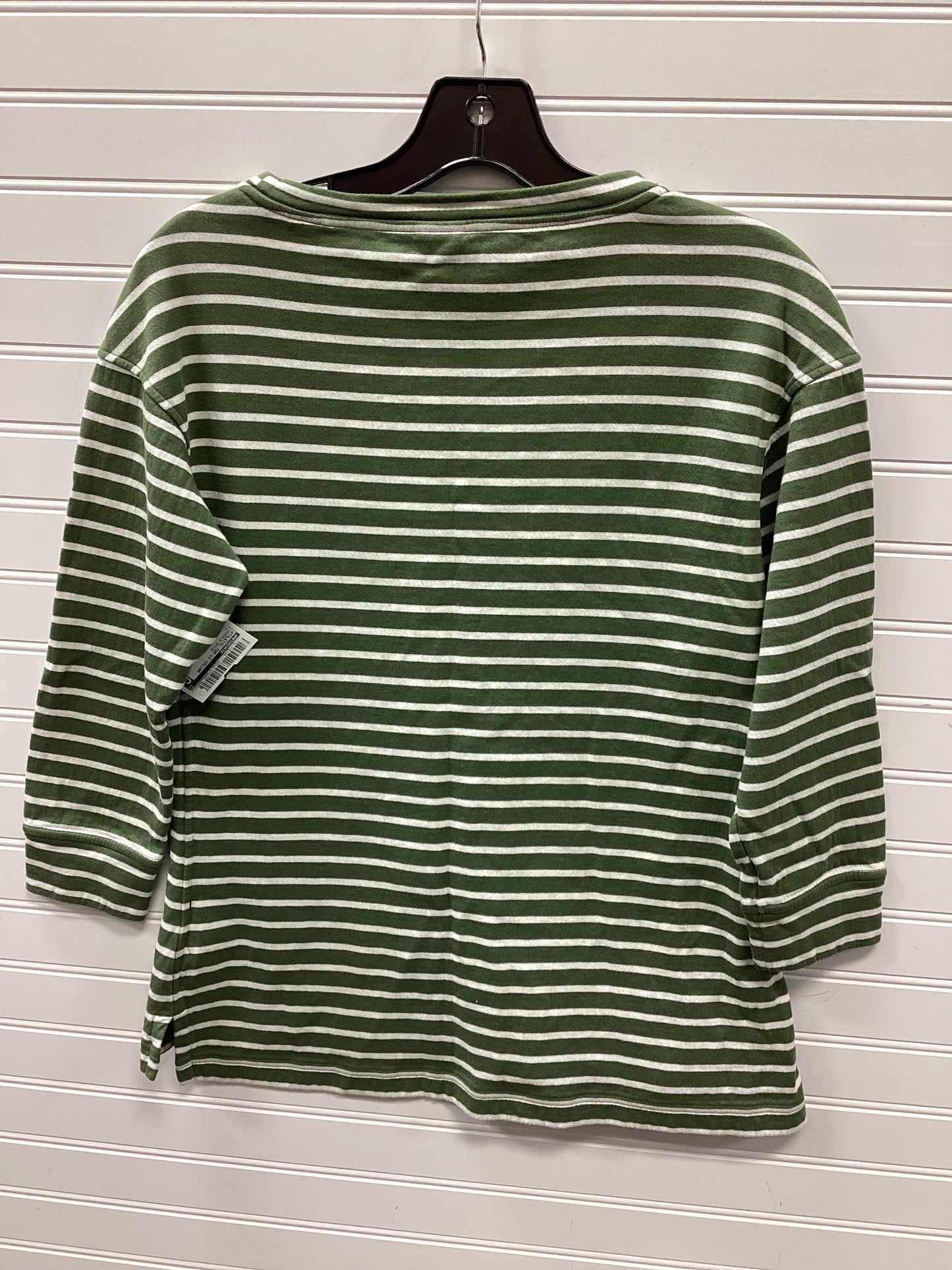 Athletic Top Ls Collar By Patagonia In Green & White, Size:S