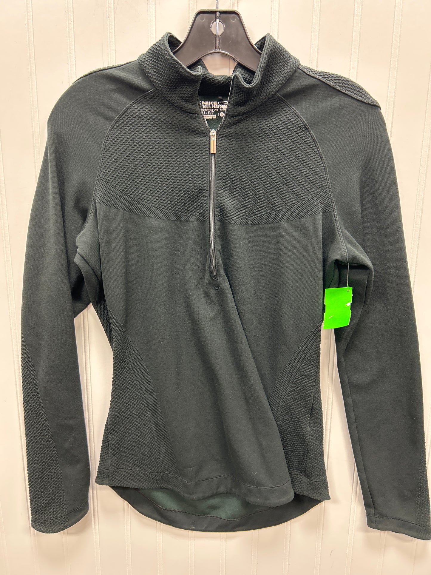 Athletic Top Ls Collar By Nike In Black, Size:S