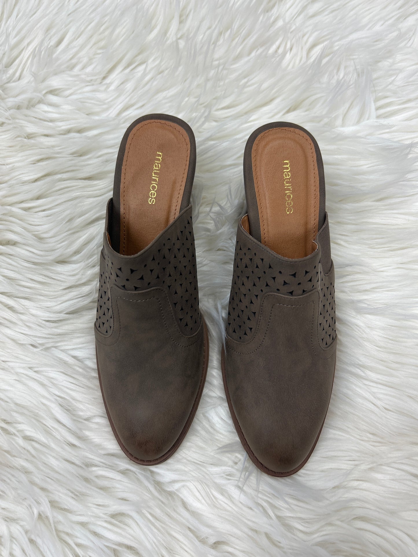 Sandals Heels Block By Maurices In Brown, Size:8
