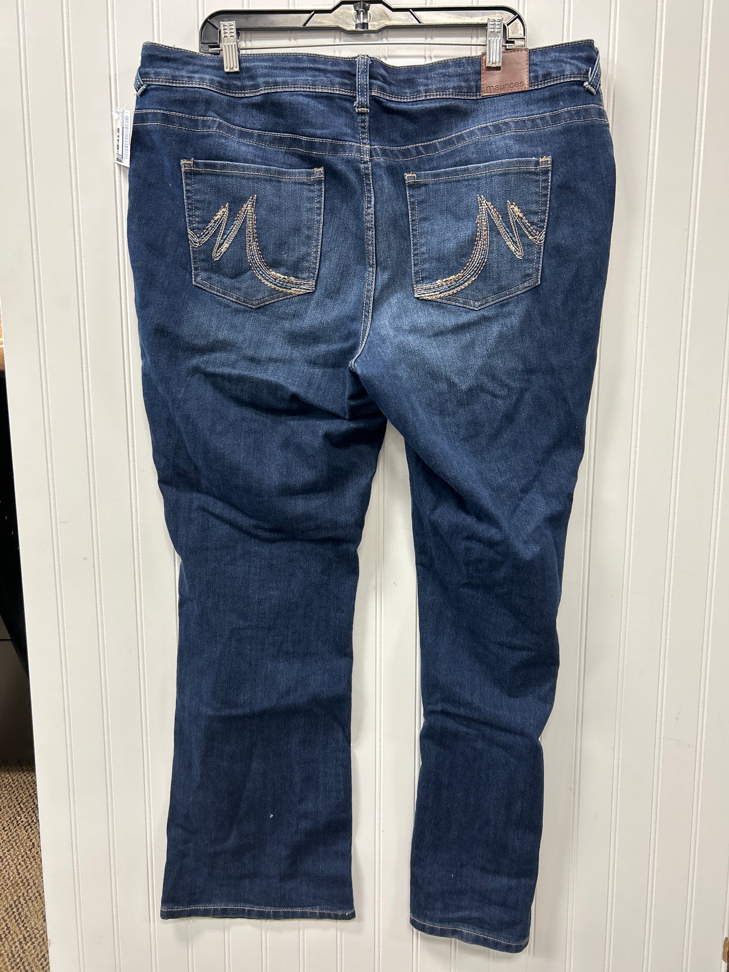 Jeans Boot Cut By Maurices In Blue Denim, Size:18