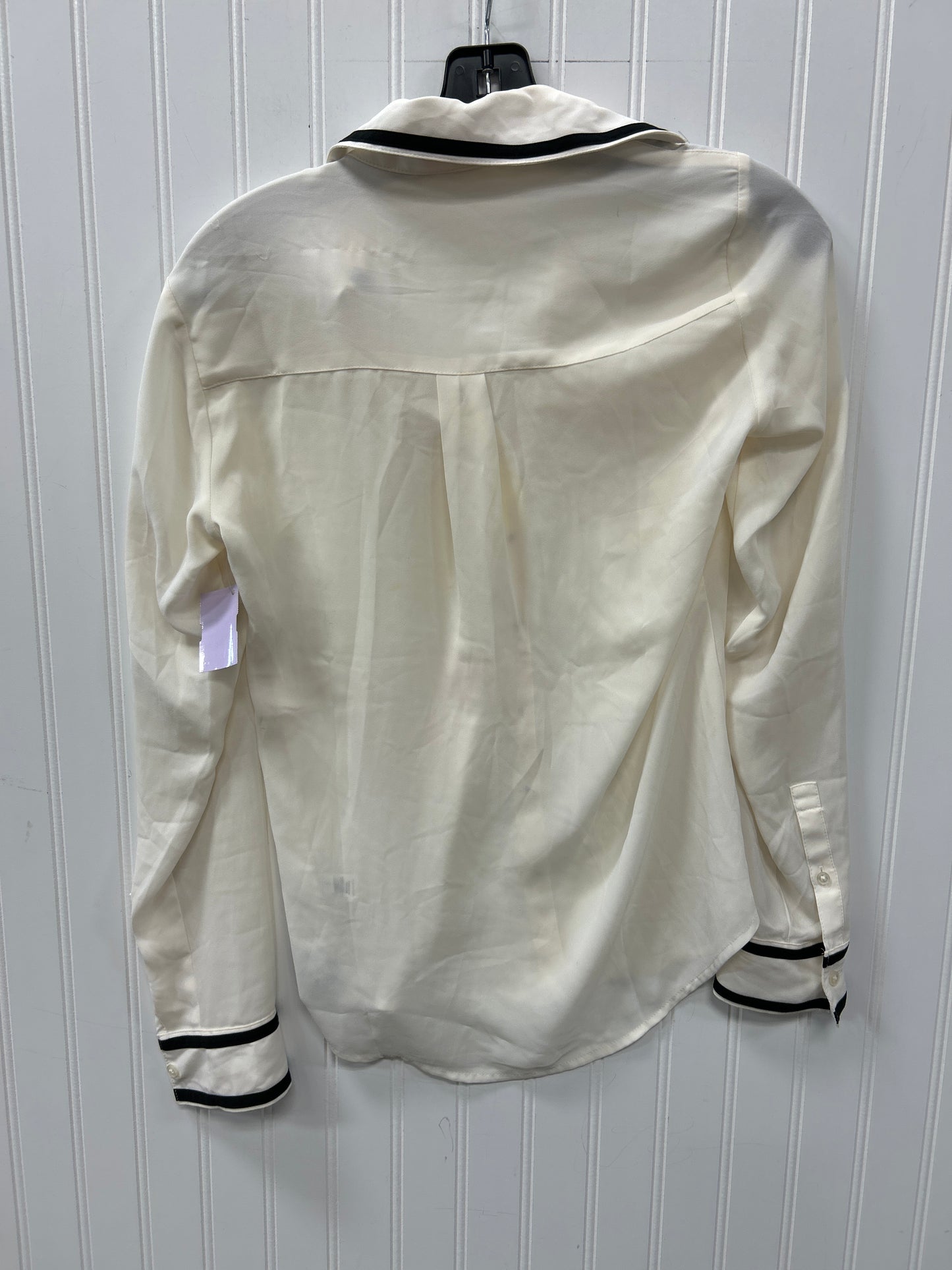 Blouse Ls By Express In Cream, Size:Xxs