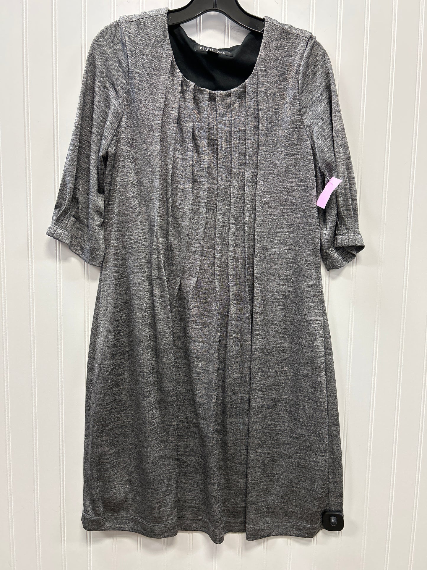 Dress Casual Midi By Perceptions In Silver, Size:12