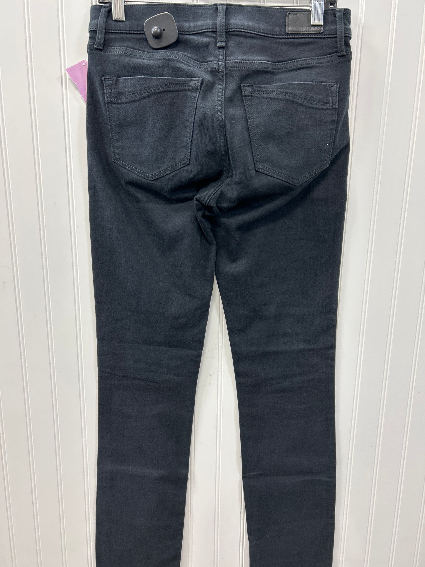 Jeans Skinny By Express In Black Denim, Size:4