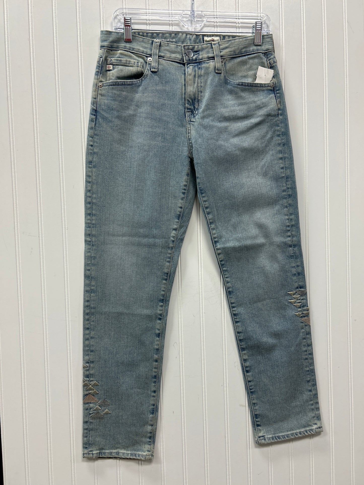Jeans Straight By Adriano Goldschmied In Blue Denim, Size:2