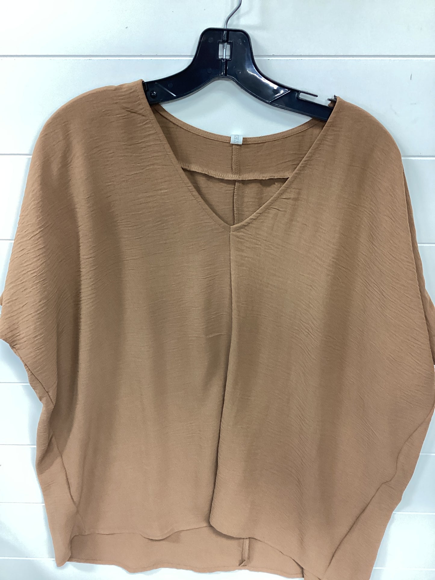 Top Ss By Zenana Outfitters In Brown, Size:M