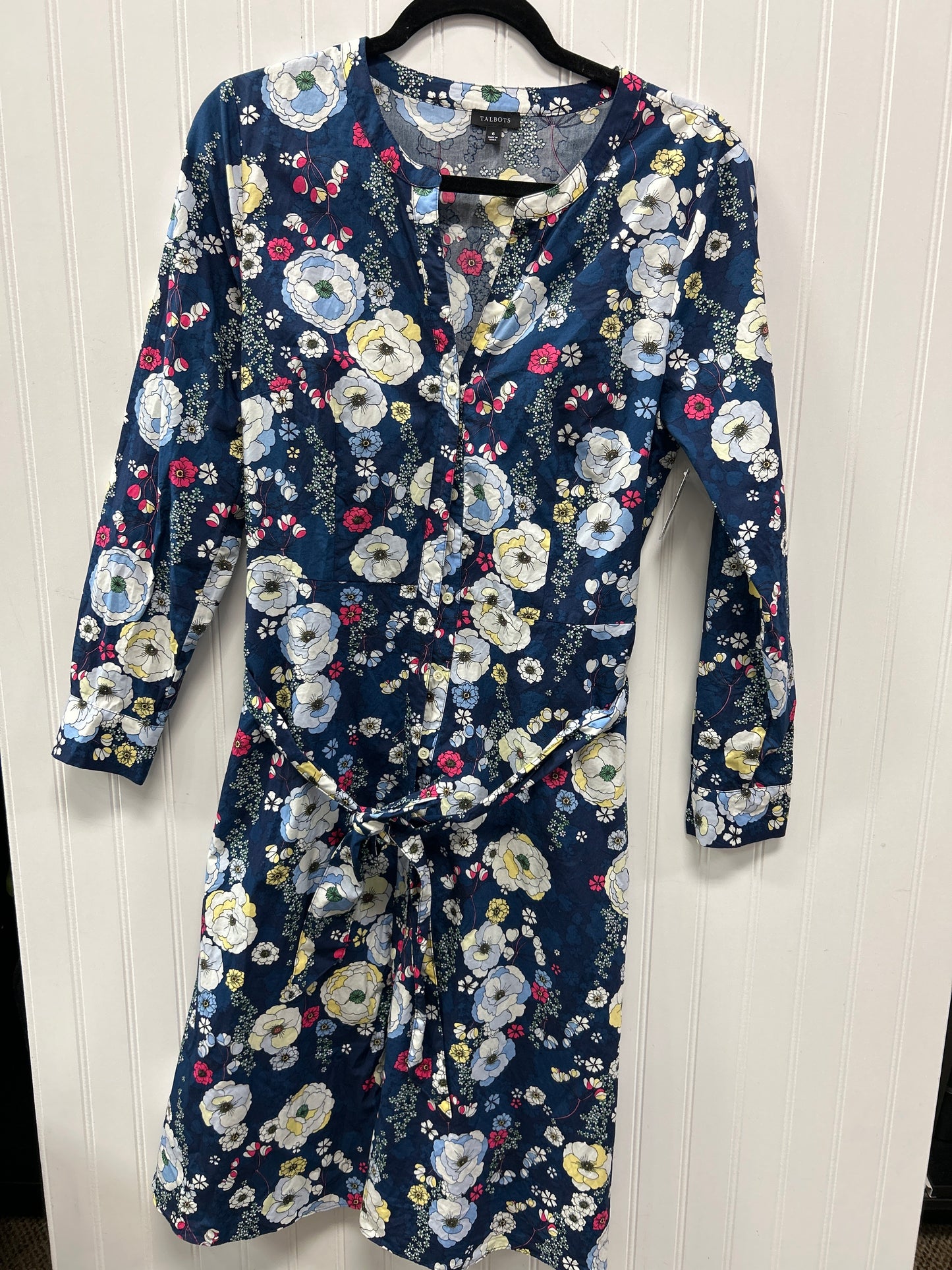 Dress Casual Maxi By Talbots In Blue, Size:6