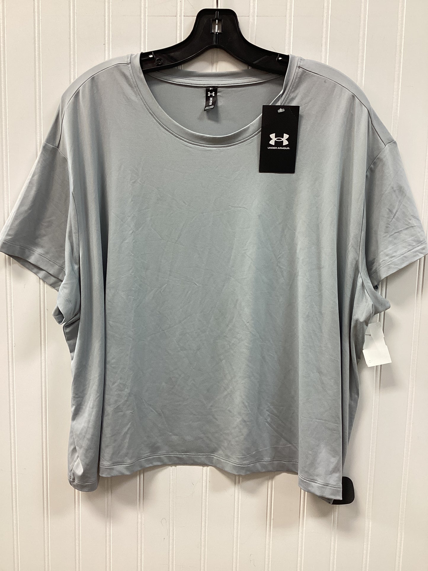 Athletic Top Ss By Under Armour In Grey, Size:1X NWT