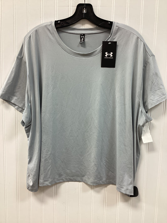 Athletic Top Ss By Under Armour In Grey, Size:1X NWT