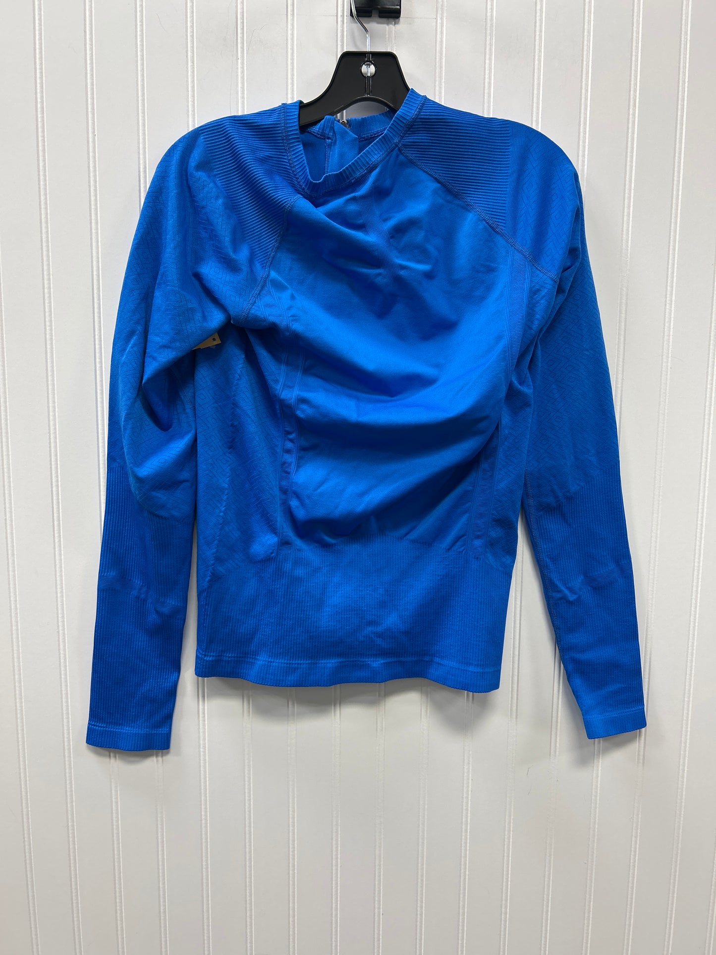 Athletic Top Ls Collar By Athleta In Blue, Size:M