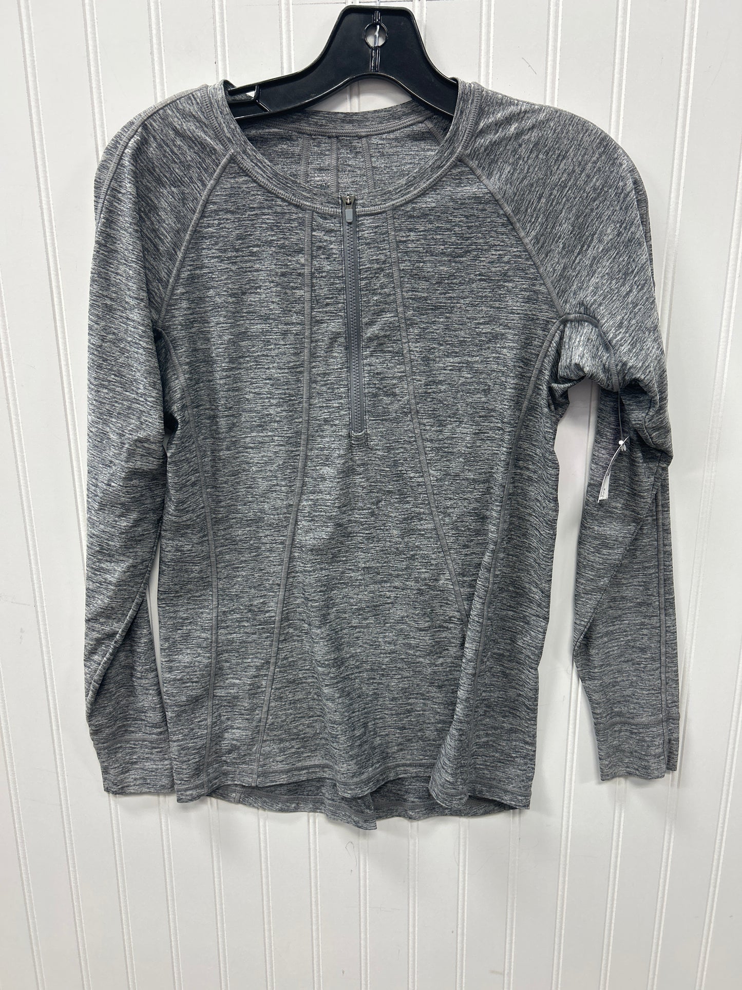 Athletic Top Ls Collar By Athleta In Grey, Size:S