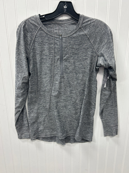 Athletic Top Ls Collar By Athleta In Grey, Size:S