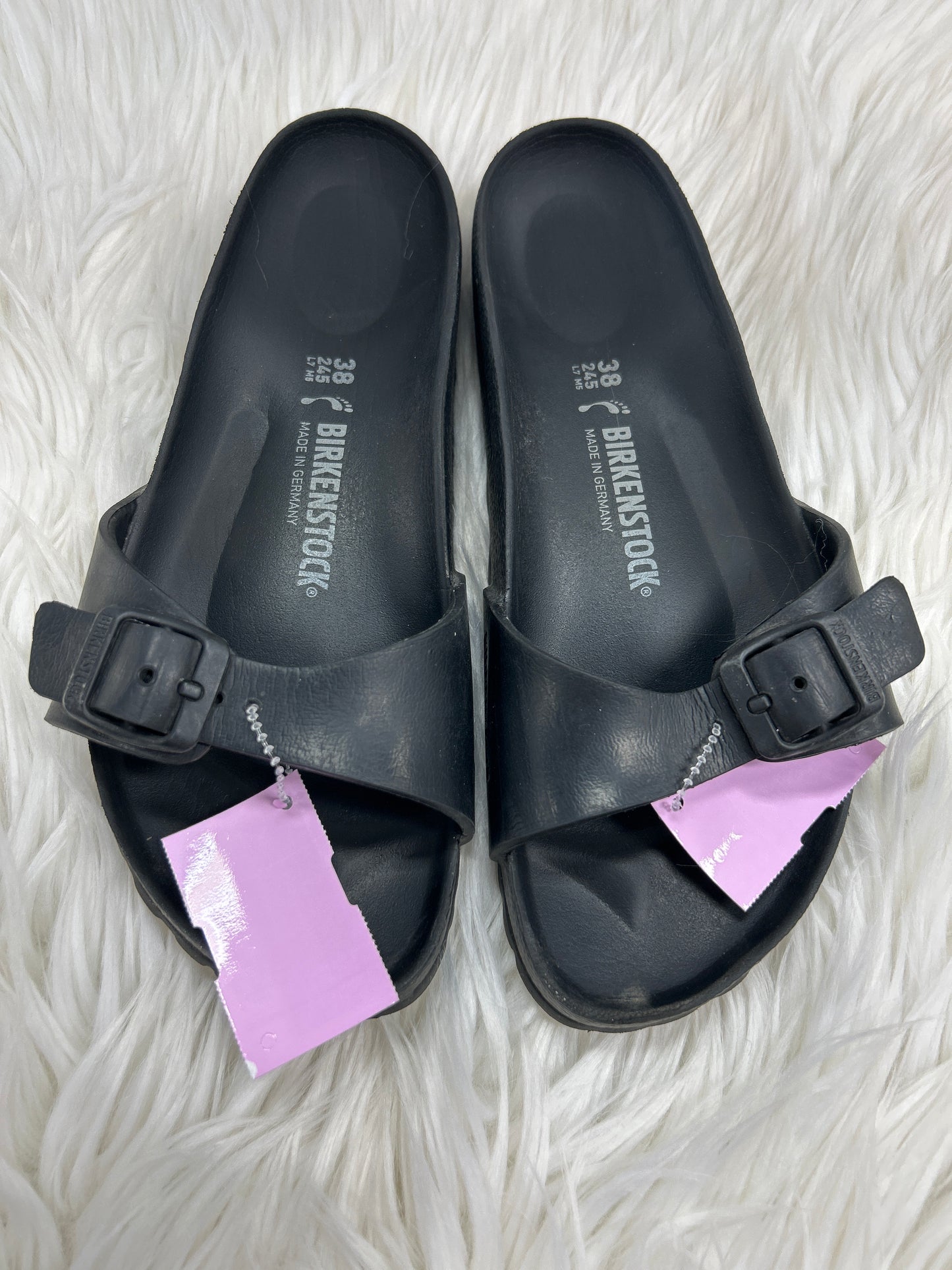Sandals Flats By Birkenstock In Black, Size:7