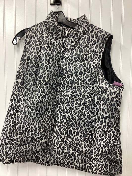 Vest Puffer & Quilted By Jones New York In Animal Print, Size:1X