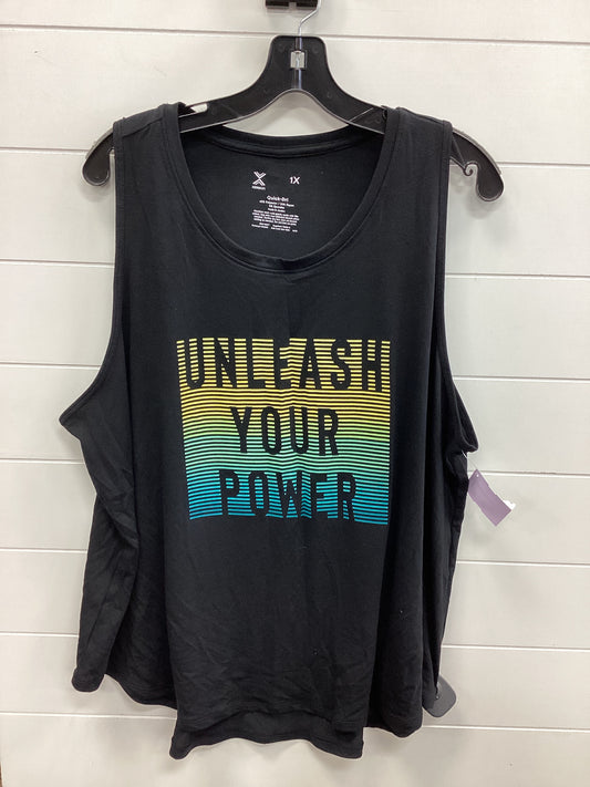 Tank Top By Xersion In Black, Size:1X