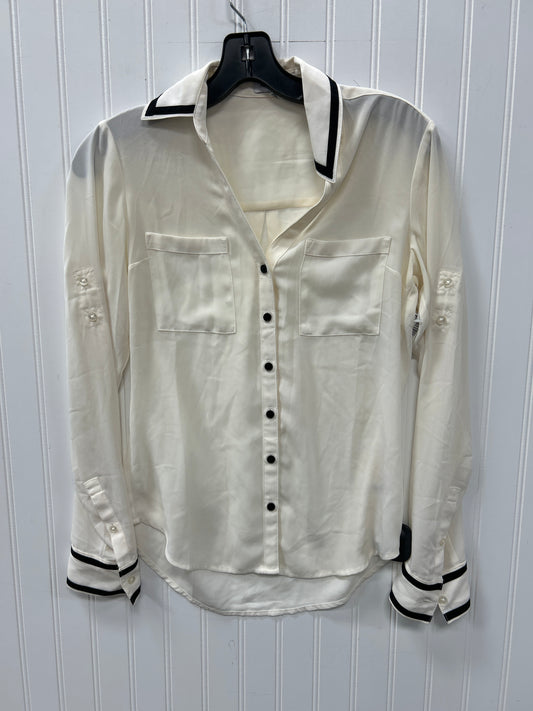 Blouse Ls By Express In Cream, Size:Xxs