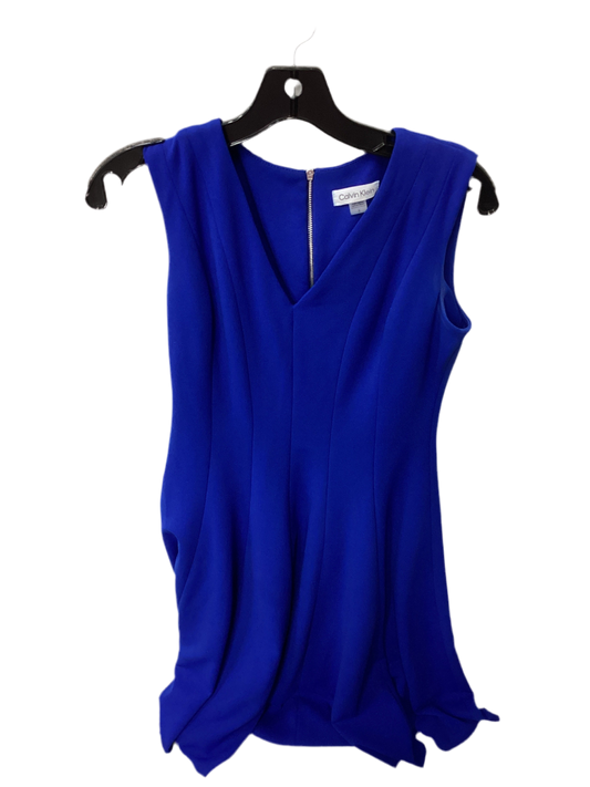 Dress Work By Calvin Klein In Blue, Size:8