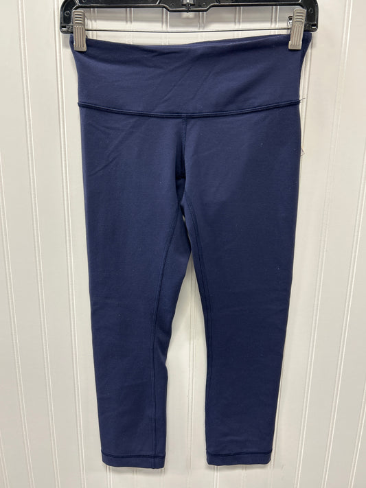 Athletic Leggings Capris By Lululemon In Navy, Size:4