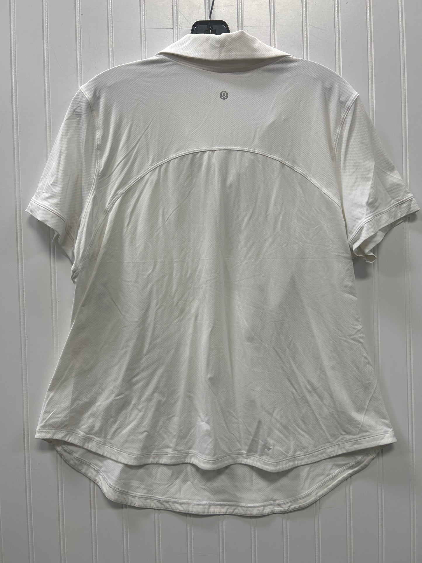 Athletic Top Ss By Lululemon In White, Size:L