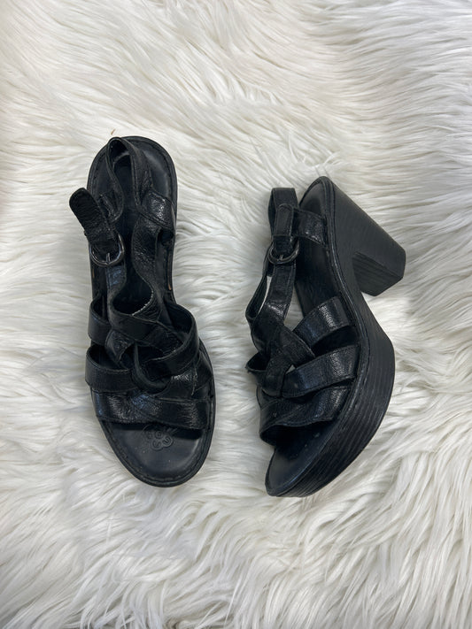 Sandals Heels Block By Born In Black, Size:7