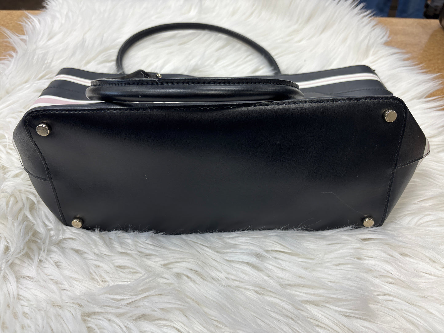 Handbag Designer By Kate Spade In Black & White, Size:Medium