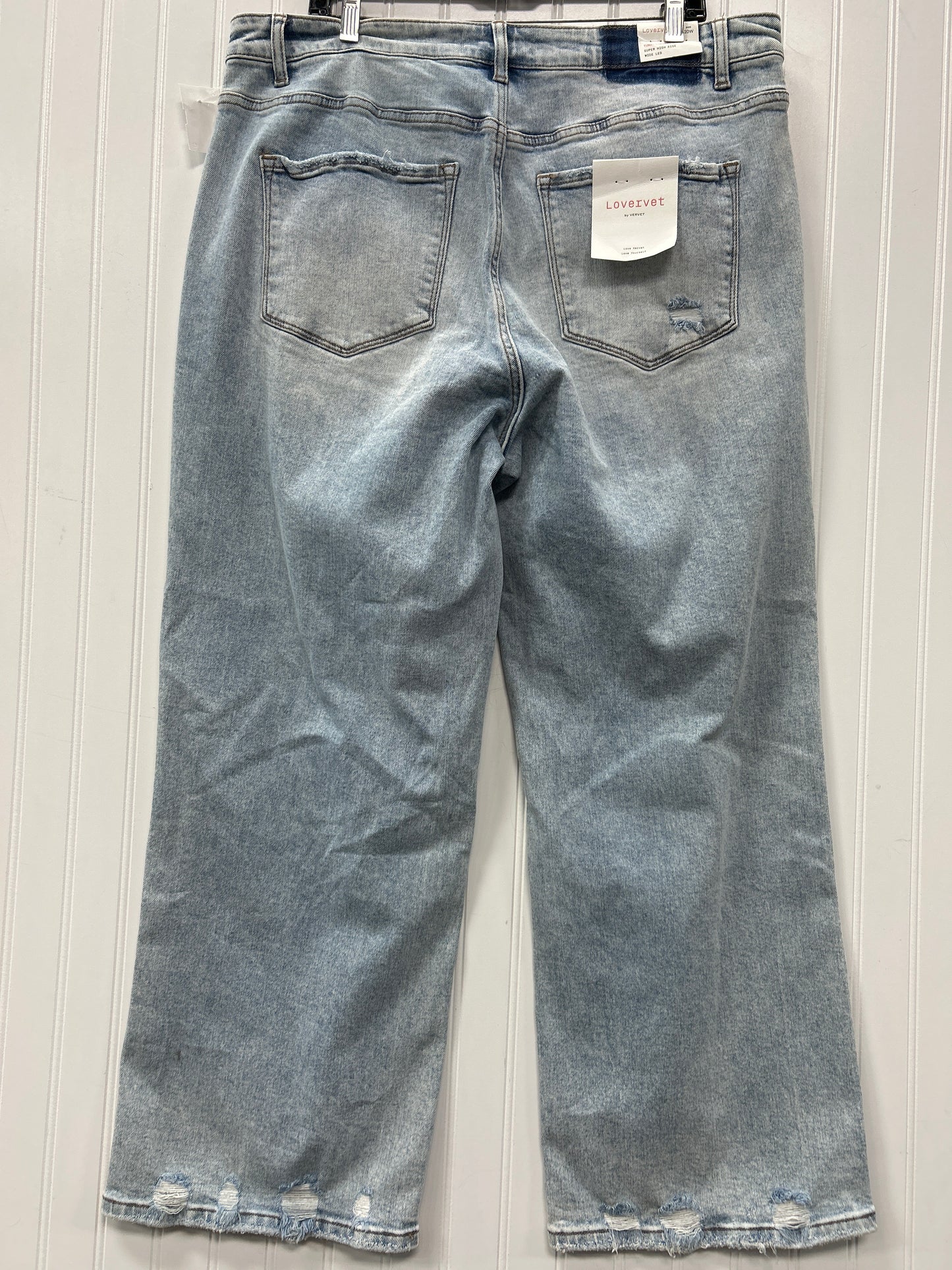 Jeans Wide Leg By Vervet In Blue Denim, Size:20