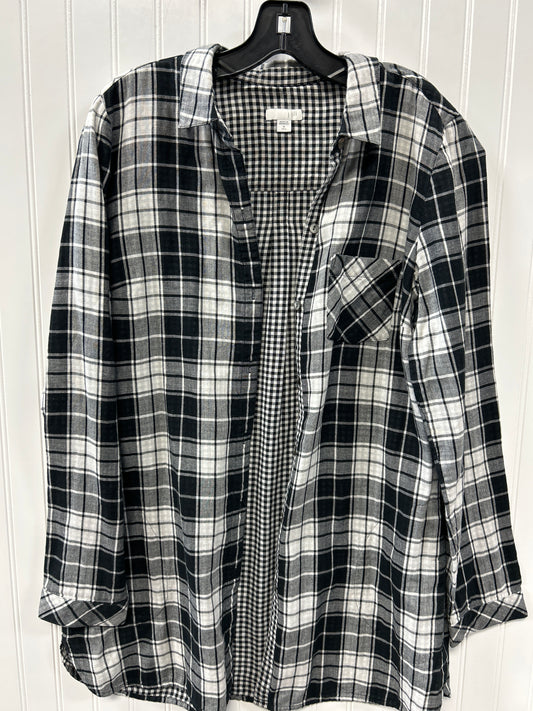 Top Ls By J. Jill In Plaid Pattern, Size:M