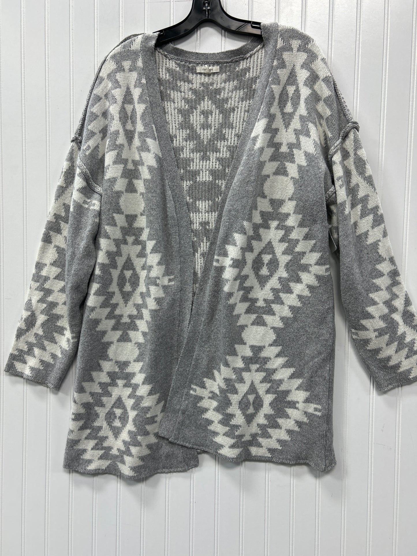 Sweater Cardigan By Maurices In Grey, Size:1X
