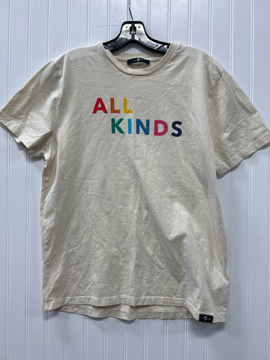 Top Ss By 7 For All Mankind In Cream, Size:M