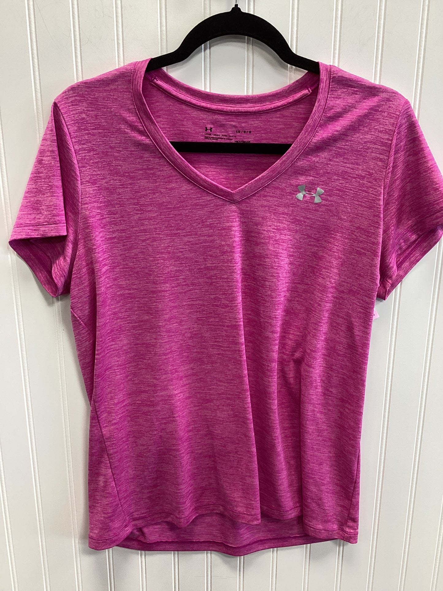 Athletic Top Ss By Under Armour In Pink, Size:L