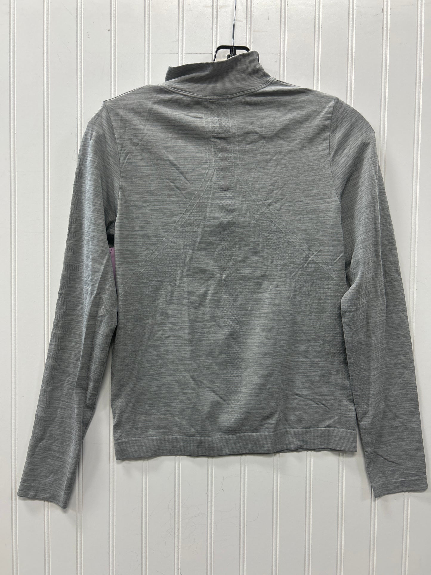 Athletic Top Ls Collar By New Balance In Grey, Size:S