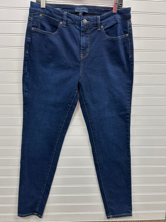 Jeans Skinny By Talbots In Blue Denim, Size:12