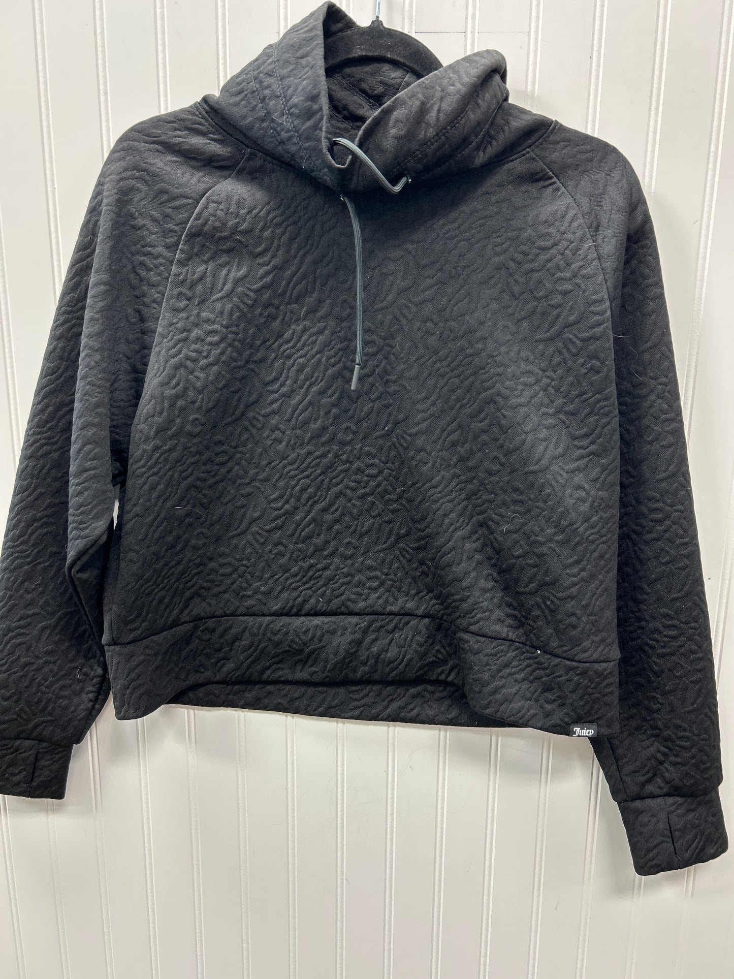 Athletic Top Ls Collar By Juicy Couture In Black, Size:M