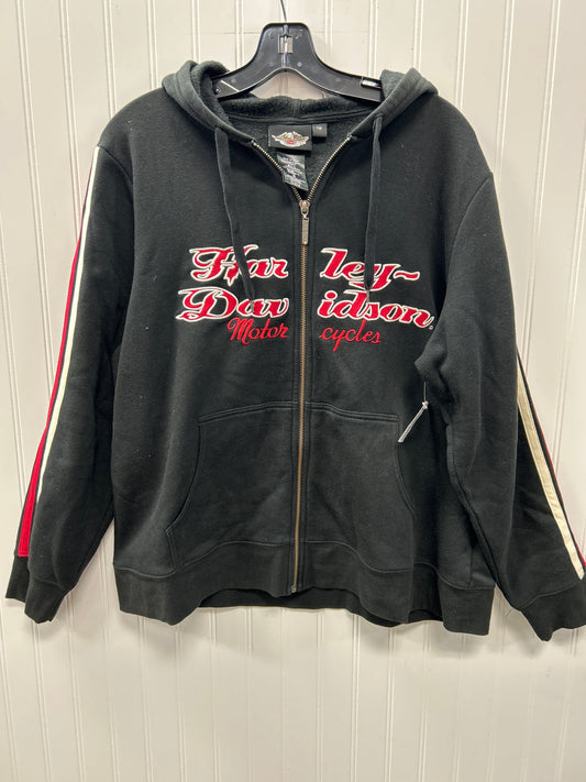 Sweatshirt Hoodie By Harley Davidson In Black, Size:1X
