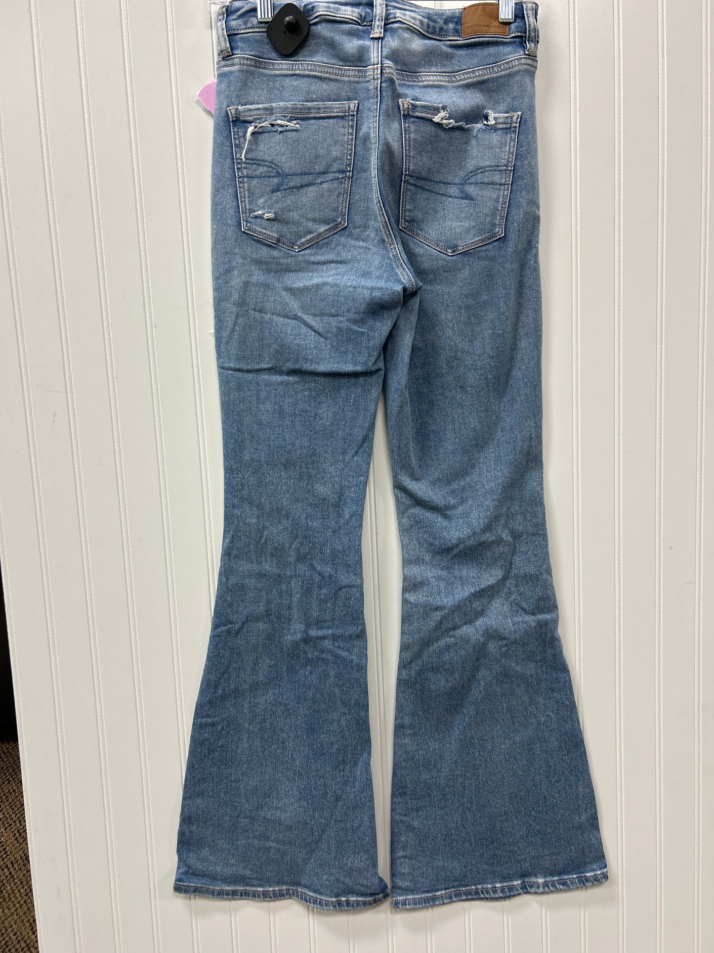 Jeans Flared By American Eagle In Blue Denim, Size:6L