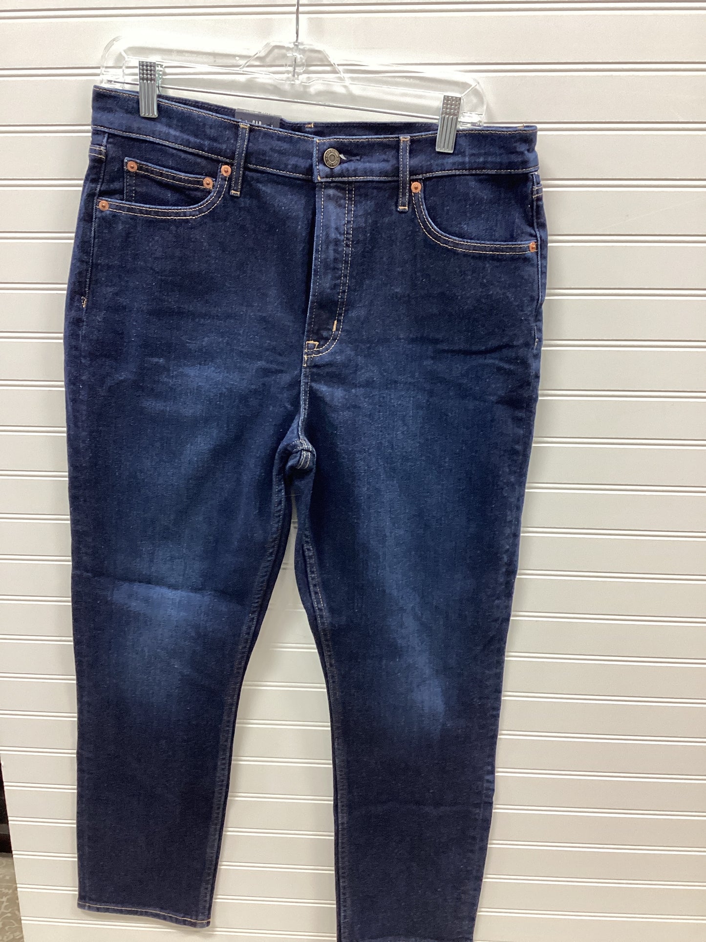 Jeans Straight By Gap In Blue Denim, Size:14