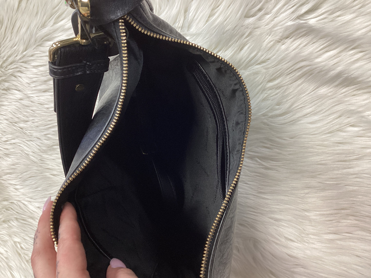 Handbag By Calvin Klein In Black, Size:Large