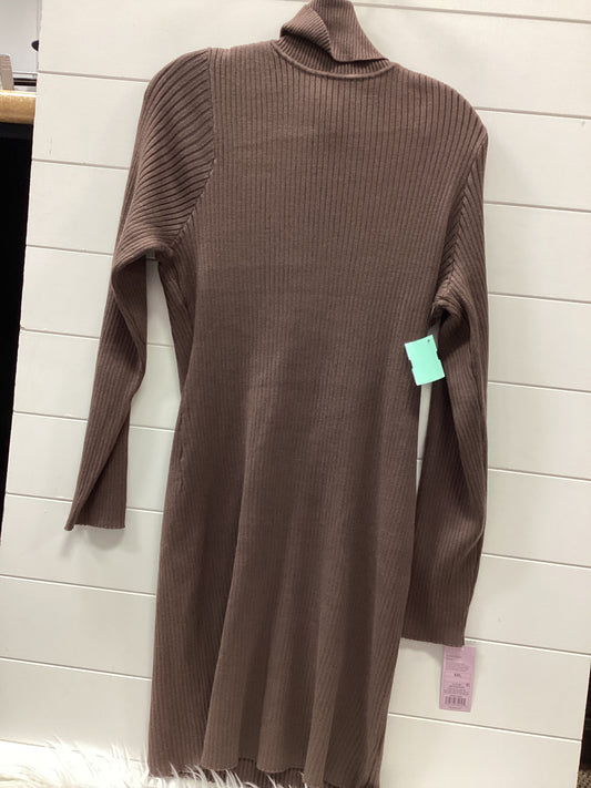 Dress Casual Midi By Wild Fable In Brown, Size:1X