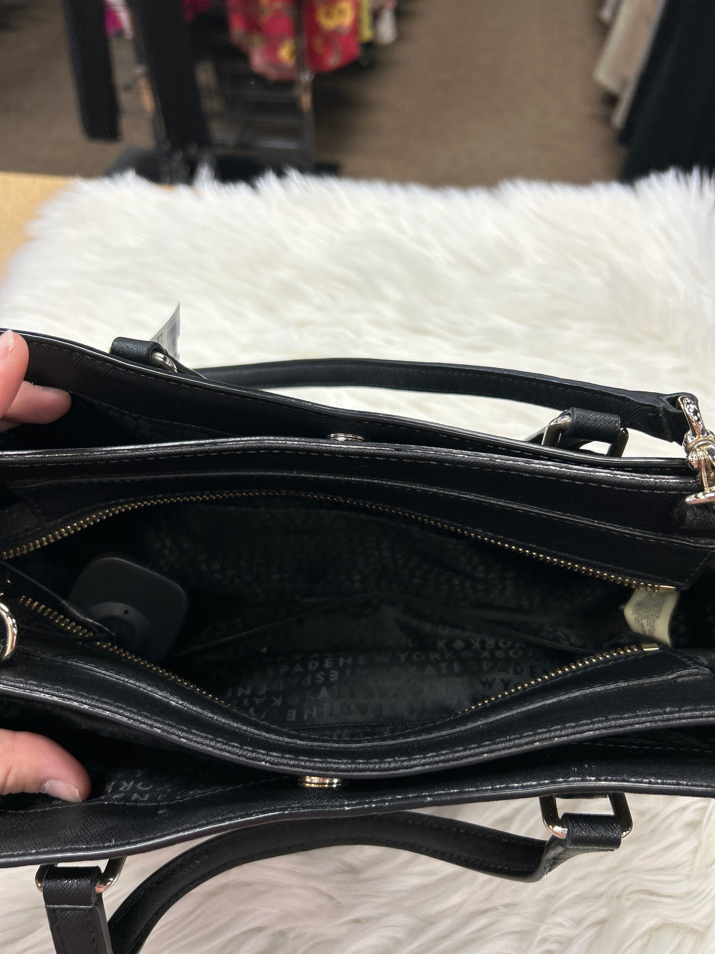 Handbag Designer By Kate Spade In Black, Size:Large