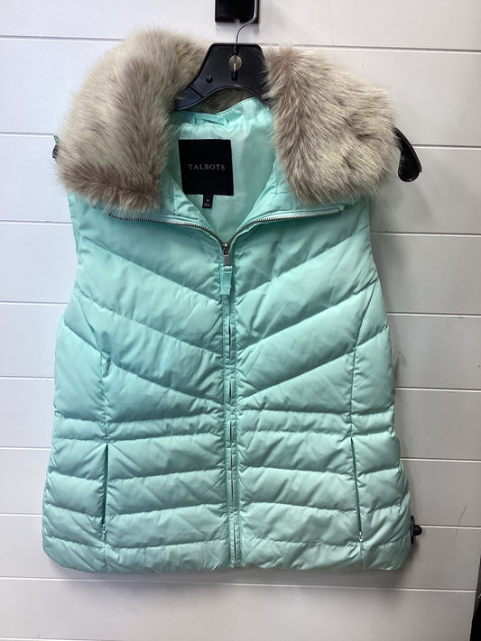 Vest Puffer & Quilted By Talbots In Aqua, Size:M