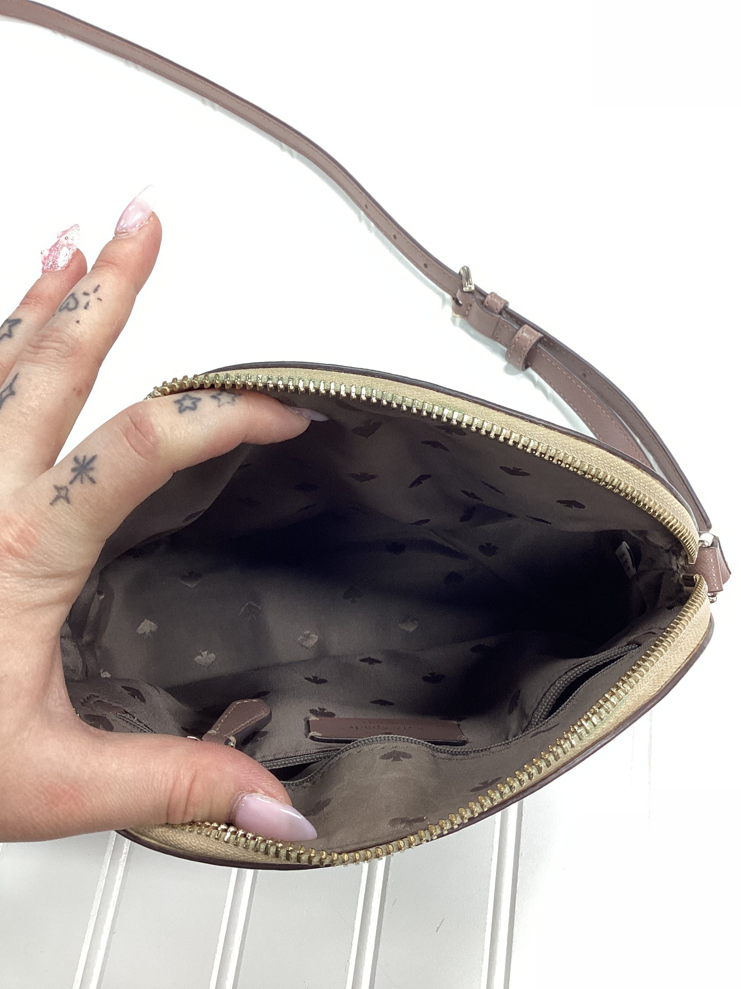 Handbag Designer By Kate Spade In Brown, Size:Small