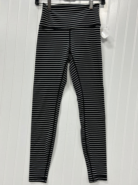 Athletic Leggings By Lululemon In Black & White, Size:6