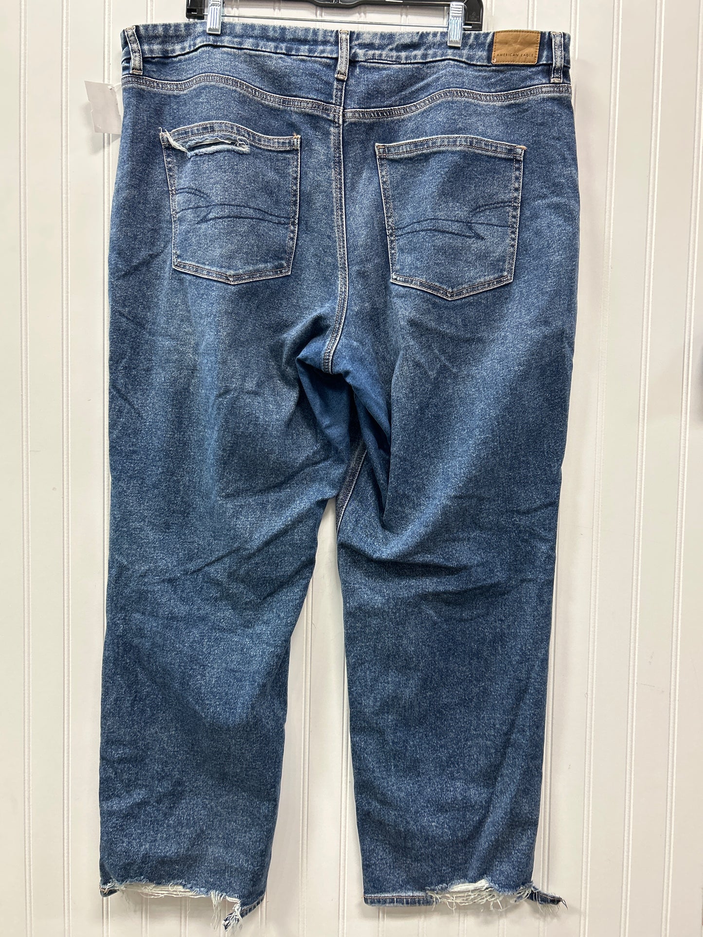 Jeans Wide Leg By American Eagle In Blue Denim, Size:20